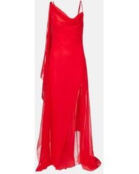 Blumarine - Robe Aus Seiden-Georgette - Lyst