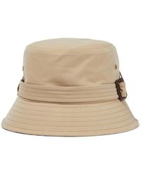 Burberry Cotton Gabardine Bucket Hat in Brown | Lyst