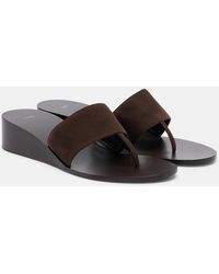 Jude - Lucille Leather Wedge Thong Sandals - Lyst