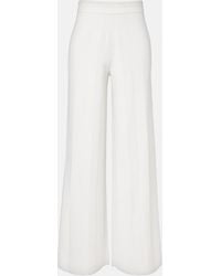 Max Mara - Lama Crepe Wide-Leg Pants - Lyst