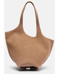 The Attico - La Scoop Medium Suede Shoulder Bag - Lyst