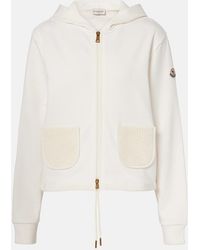 Moncler - Cotton-Blend Zip-Up Hoodie - Lyst