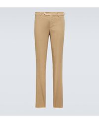 Brunello Cucinelli - Pantalon slim en coton melange - Lyst