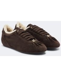 Dolce & Gabbana - Dg Teddy-Trimmed Suede Sneakers - Lyst