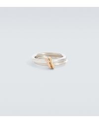 Spinelli Kilcollin Calliope Sterling Silver, 18kt Gold And Rose Gold Ring - White
