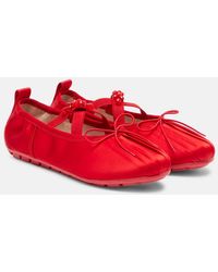 Simone Rocha - Grip Embellished Satin Ballet Flats - Lyst