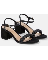 Gianvito Rossi - Cruz 60 Suede And Leather Sandals - Lyst