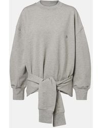 The Attico - Oversized Draped Cotton-Blend Sweatshirt - Lyst
