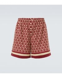 Valentino - Toute La V Cotton Poplin Bermuda Shorts - Lyst