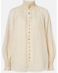 Zimmermann - Aster Cotton And Silk-Blend Blouse - Lyst