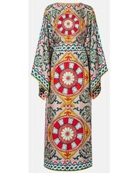 Dolce & Gabbana - Printed Silk Gown - Lyst
