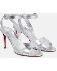 Christian Louboutin - Sandalen Mariza 85 Aus Metallic-Leder - Lyst