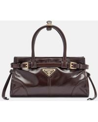 Prada - Bonnie Mini Leather Top-Handle Bag - Lyst