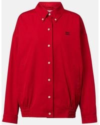 Miu Miu - Chaqueta De Popelin De Algodon - Lyst