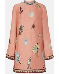 ALÉMAIS - X Lrnce Vestido Corto Laurence De Lino Y Seda - Lyst