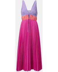 Jonathan Simkhai - Stephanie Pleated Poplin Midi Dress - Lyst