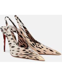 Christian Louboutin - Katissima Patent Leather Slingback Pumps - Lyst