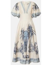 ALÉMAIS - Villa Romantica Linen-Blend Maxi Dress - Lyst