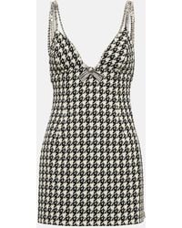 Area - Vestido Corto En Mezcla De Lana - Lyst