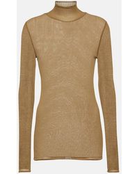 Lemaire - Ribbed-knit Silk Top - Lyst