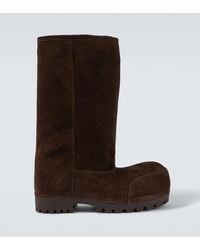 Balenciaga - Alaska Suede Knee-High Boots - Lyst