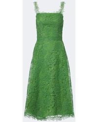 Carolina Herrera - Floral Lace Midi Dress - Lyst