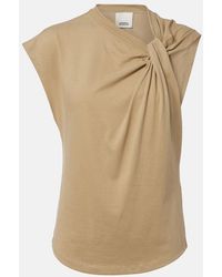 Isabel Marant - Nayda Gathered Cotton Jersey T-Shirt - Lyst
