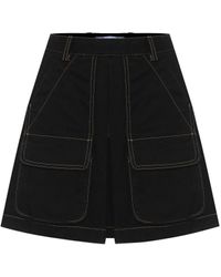 Matthew Adams Dolan Cotton-denim Miniskirt - Black