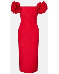 Carolina Herrera - Off-Shoulder Silk Cocktail Dress - Lyst