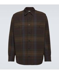 Lemaire - Checked Wool Shirt - Lyst