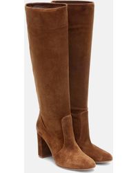 Gianvito Rossi - Slouch 85 Suede Knee-high Boots - Lyst