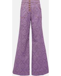Etro - Printed Flared Jeans - Lyst