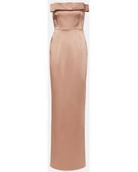 The New Arrivals Ilkyaz Ozel - Bustier-Robe Sisu Aus Satin - Lyst