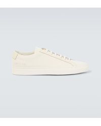 Common Projects - Achilles Leather And Canvas Sneakers - Lyst