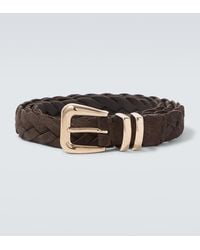 Brunello Cucinelli - Braided Suede Belt - Lyst