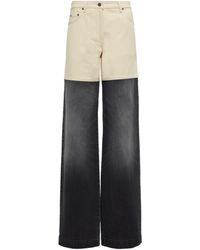 Peter Do Bicolor High-rise Wide-leg Jeans - Multicolour