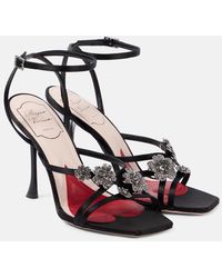 Roger Vivier - I Love Vivier Flower 100 Satin Sandals - Lyst