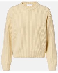 Jil Sander - Ribbed-Knit Wool Sweater - Lyst