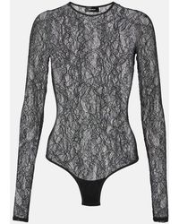 Wardrobe NYC - Floral Lace Bodysuit - Lyst