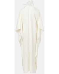 ‎Taller Marmo - Feather-Trimmed Off-Shoulder Gown - Lyst