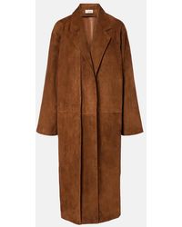 The Row - Serenis Suede Coat - Lyst