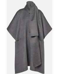 TOTEME - Abrigo Double De Lana Con Bufanda - Lyst