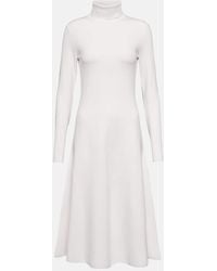 JOSEPH - Vestido Midi De Mezcla De Seda - Lyst