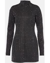 Sportmax - Vestido Corto De Jersey Con Cristales - Lyst