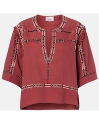 Isabel Marant - Fiosa Embroidered Silk Blouse - Lyst