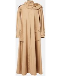 Chloé - Scarf-Detail Cotton Coat - Lyst