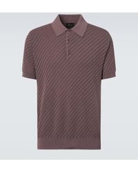 Brioni - Cotton, Silk, And Cashmere Polo Shirt - Lyst