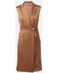 Max Mara - Cheleco Afgano De Saten Con Cinturon - Lyst