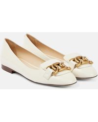 Tod's - Kate Leather Ballet Flats - Lyst