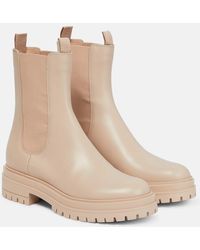 Gianvito Rossi - Botines Chester De Piel - Lyst